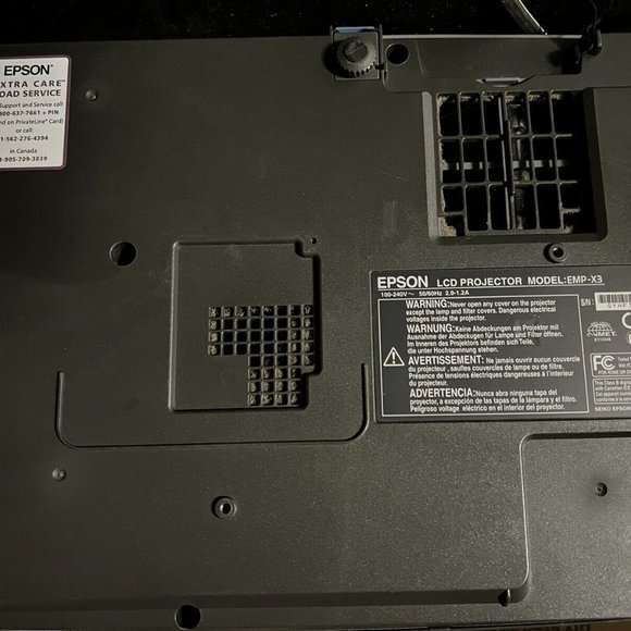 EPSON LCD Projector MODEL : EMP-X3 100/240V 50/60HZ 2.9-1.2A - Picture 4 of 13